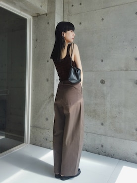 「ZOZOMARKET（ゾゾマーケット）のZOZOMARKET by RIKA-ワイドエッグチノパンツ（チノパンツ）」を使った、RIKAさん（レディース・168cm・30代）の夏コーディネート