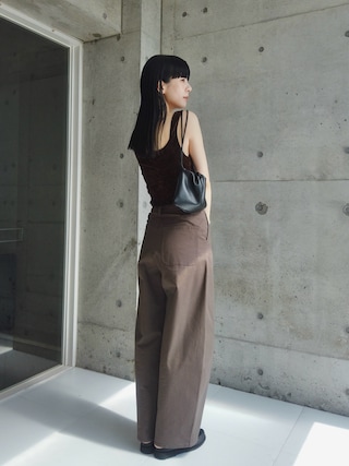 「ZOZOMARKET（ゾゾマーケット）のZOZOMARKET by RIKA-ワイドエッグチノパンツ（チノパンツ）」を使った、RIKAさん（レディース・168cm）の夏コーディネート