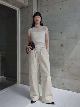 「アイテム（ショルダーバッグ）」を使った、RIKAさん（レディース・168cm・30代）の夏コーディネート