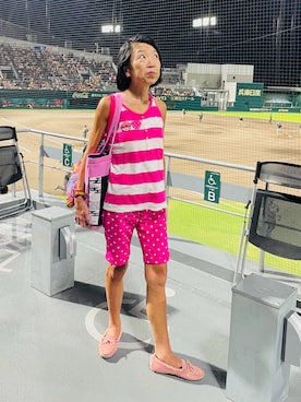 「アイテム（トップス）」を使った、Misono Moriyamaさん（レディース・161cm・60代）の夏コーディネート