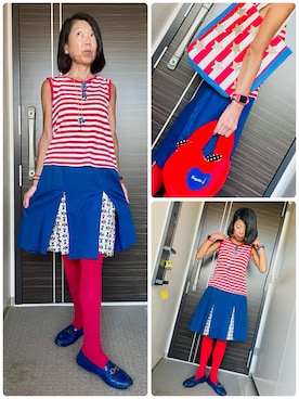 「アイテム（バッグ）」を使った、Misono Moriyamaさん（レディース・161cm・60代）の夏コーディネート
