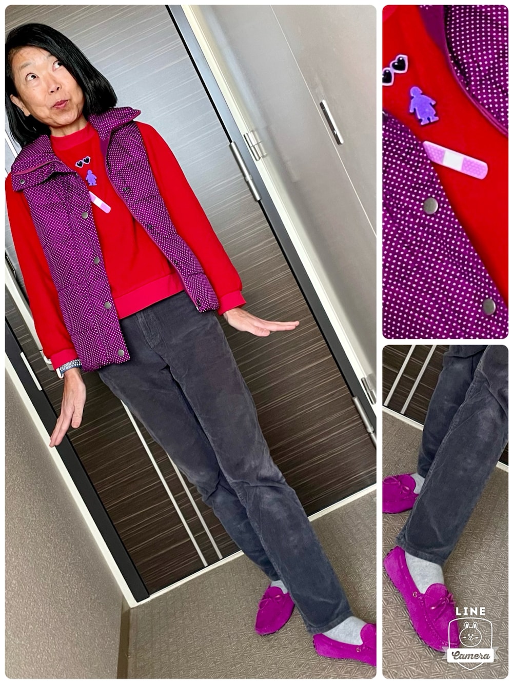 「TOD’Sのアイテム（シューズ、パープル系）」を使った、Misono Moriyamaさん（レディース・161cm）の秋コーディネートの1枚目の写真