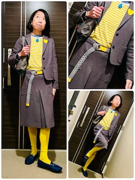 「アイテム（シューズ）」を使った、Misono Moriyamaさん（レディース・161cm・60代）の秋コーディネート