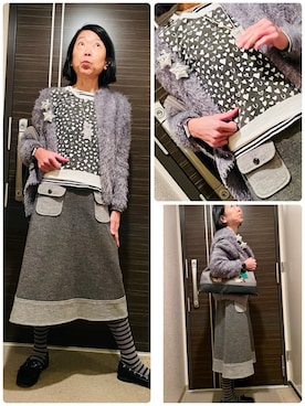 「アイテム（トップス）」を使った、Misono Moriyamaさん（レディース・161cm・60代）の冬コーディネート