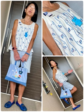 「アイテム（シューズ）」を使った、Misono Moriyamaさん（レディース・161cm）の夏コーディネート