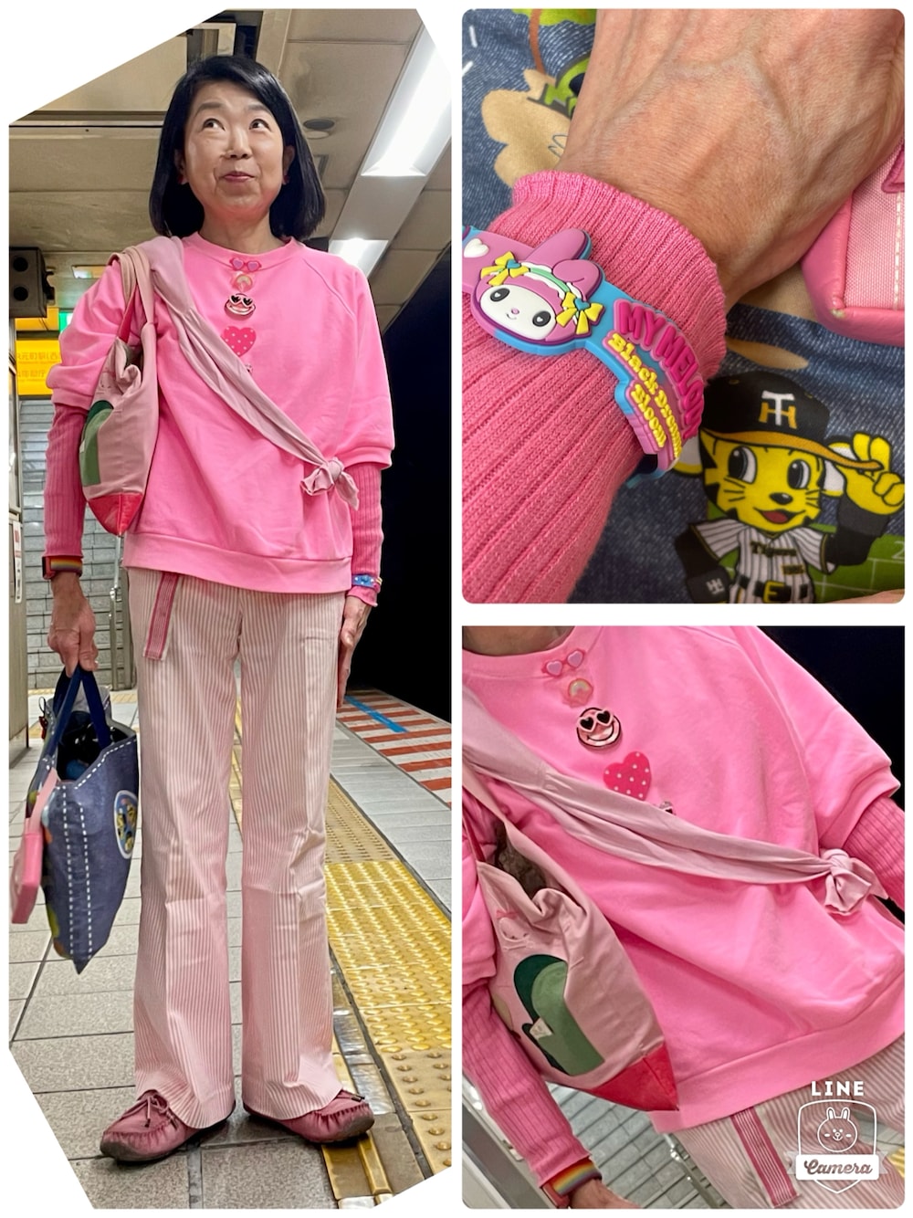 「阪神タイガースのアイテム（バッグ、その他）」を使った、Misono Moriyamaさん（レディース・161cm）の春コーディネートの1枚目の写真