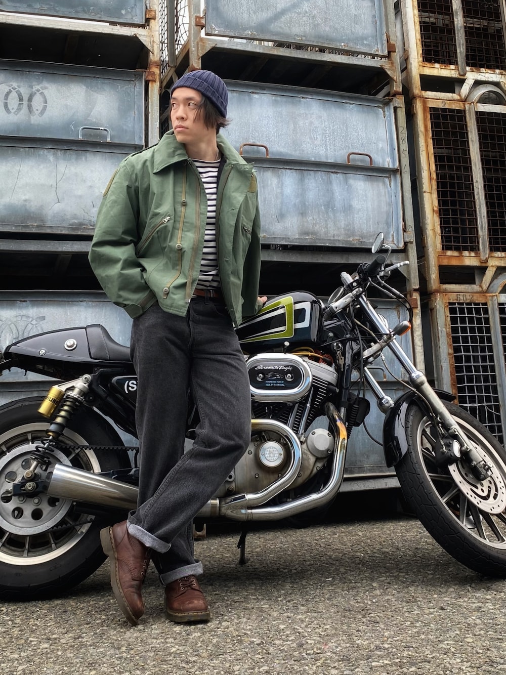 WARASHI｜UK RAF MK4のミリタリージャケットを使ったコーディネート - WEAR