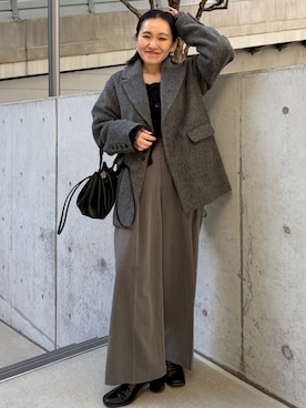 「レディースファッション」｜「アイテム（ジャケット/アウター）」を使った、mari.kana_lemageさん（レディース・150cm）の冬コーディネート