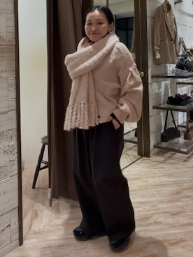 「アイテム（マフラー）」を使った、mari.kana_lemageさん（レディース・150cm）の秋コーディネート