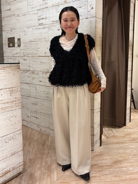 「アイテム（ショルダーバッグ）」を使った、mari.kana_lemageさん（レディース・150cm）の秋コーディネート