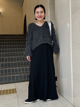 「ニットカーディガン」｜mari.kana_lemageさん（レディース・150cm・30代）の秋コーディネート