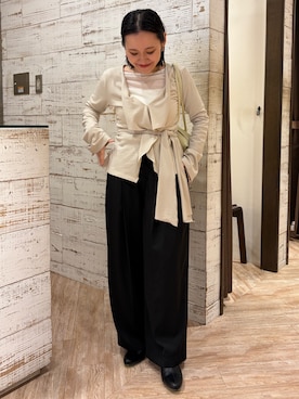 「アイテム（ボストンバッグ）」を使った、mari.kana_lemageさん（レディース・150cm）の秋コーディネート