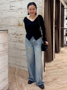 「アイテム（ブーツ）」を使った、mari.kana_lemageさん（レディース・150cm）の秋コーディネート