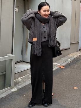 「アイテム（トートバッグ）」を使った、mari.kana_lemageさん（レディース・150cm・30代）の冬コーディネート