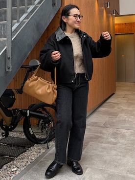 「アイテム（その他アウター）」を使った、mari.kana_lemageさん（レディース・150cm）の秋コーディネート