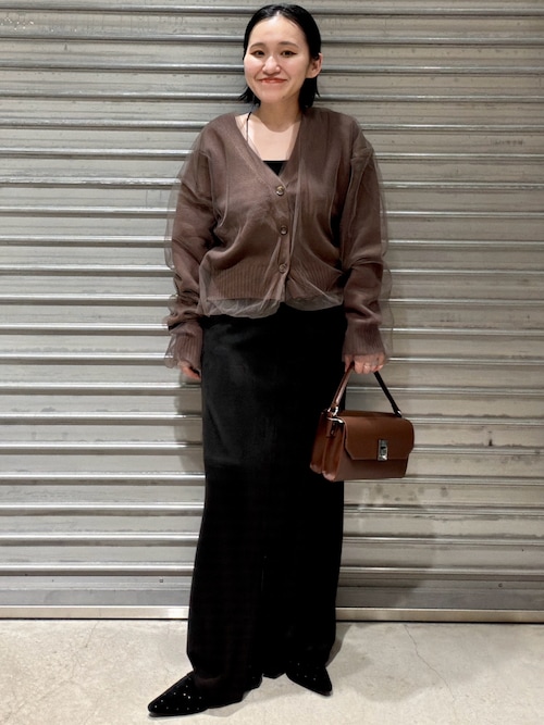 1枚で着映え】チュールレイヤードカーディガン（カーディガン/ボレロ