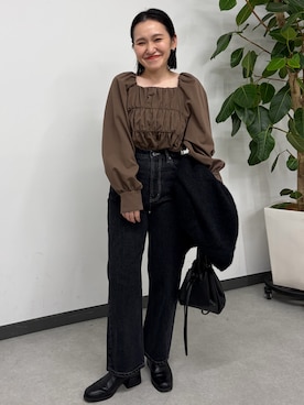 「CAPRICIEUX LE'MAGE（カプリシューレマージュ）のアイテム」を使った、mari.kana_lemageさん（レディース・150cm）の秋コーディネート