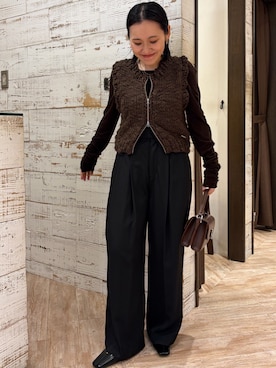 「アイテム（ショルダーバッグ）」を使った、mari.kana_lemageさん（レディース・150cm）の秋コーディネート