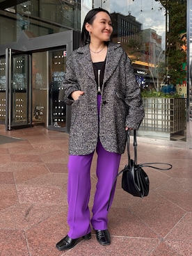 「アイテム（トップス）」を使った、mari.kana_lemageさん（レディース・150cm・30代）の秋コーディネート