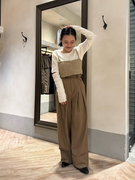 「CAPRICIEUX LE'MAGE（カプリシューレマージュ）のストレッチショートブーツ（ブーツ）」を使った、mari.kana_lemageさん（レディース・150cm）の秋コーディネート