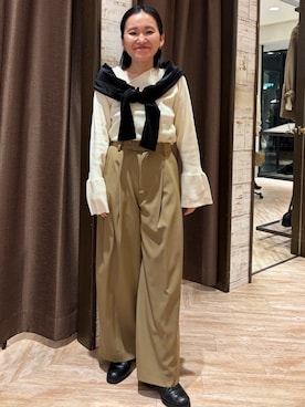 「アイテム（Tシャツ/カットソー）」を使った、mari.kana_lemageさん（レディース・150cm・30代）の冬コーディネート