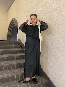 「アイテム（ワンピース/ドレス）」を使った、mari.kana_lemageさん（レディース・150cm・30代）の秋コーディネート