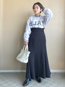 「アイテム（スウェット）」を使った、mari.kana_lemageさん（レディース・150cm・30代）の冬コーディネート