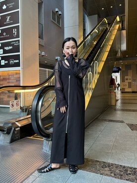 「アイテム（ワンピース/ドレス）」を使った、mari.kana_lemageさん（レディース・150cm・30代）の春コーディネート