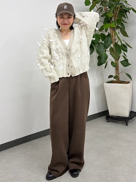 「アイテム（帽子）」を使った、mari.kana_lemageさん（レディース・150cm）の秋コーディネート