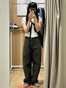 「アイテム（サンダル、グリーン系）」を使った、Mieさん（レディース・160cm）の夏コーディネート