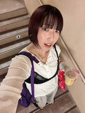 「JEANASIS（ジーナシス）のチュールドッキングZIPブラ/1043148（キャミソール、ブラック系）」を使った、kanamiさん（レディース）の夏コーディネート