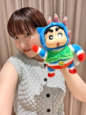 「LOWRYS FARM（ローリーズファーム）のポコポコベスト 　1046785（ベスト、グレー系）」を使った、kanamiさん（レディース）の夏コーディネート