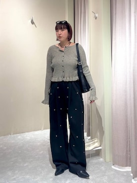 「LOWRYS FARM（ローリーズファーム）のポインテッドシューズ　1049430（パンプス、ブラック系）」を使った、kanamiさん（レディース）の秋コーディネート