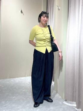 「LOWRYS FARM（ローリーズファーム）のイージーワイドコクーンパンツ 327286（その他パンツ、ブルー系）」を使った、kanamiさん（レディース）の春コーディネート
