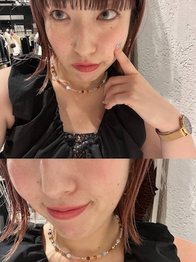 「LOWRYS FARM（ローリーズファーム）の２ＷＡＹバルンノースリーブ 1049041（シャツ/ブラウス、ブラック系）」を使った、kanamiさん（レディース）の夏コーディネート