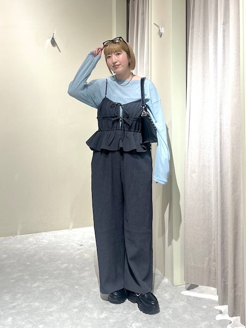 ど*り様 【新品・未使用】ローリーズファーム　ペプラムキャミサロペ　今季新作 ペプラムキャミサロペ 661554（サロペット/オーバーオール）｜LOWRYS