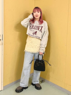 「アイテム（ピアス（両耳用））」を使った、kanamiさん（レディース・159cm・20代）の冬コーディネート