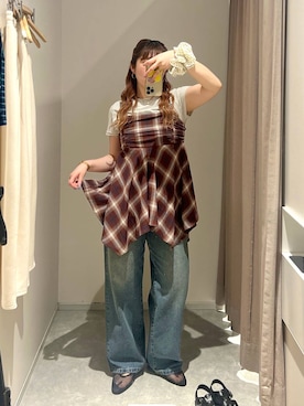 「アイテム（ヘアアクセサリー）」を使った、kanamiさん（レディース・159cm・20代）の夏コーディネート