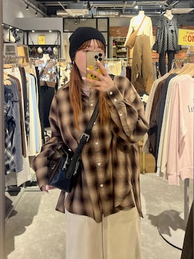「アイテム（ニットキャップ/ビーニー）」を使った、kanamiさん（レディース・159cm・20代）の秋コーディネート