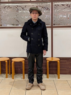 「アイテム（キャスケット）」を使った、ゆっきぃさん（メンズ・161cm・50代）の秋コーディネート