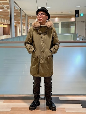 「アイテム（帽子）」を使った、ゆっきぃさん（メンズ・161cm・50代）の秋コーディネート
