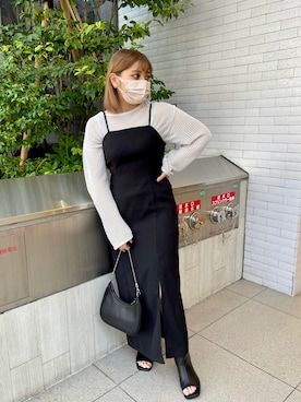 「はじめましてコーデ」｜「アイテム（ワンピース/ドレス）」を使った、おみほさん（レディース・154cm）の春コーディネート
