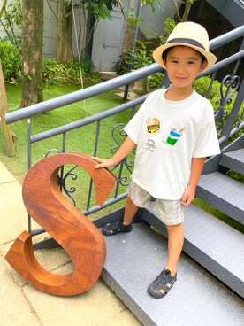 「アイテム（サンダル）」を使った、SHUNKIさん（キッズ・120cm）の夏コーディネート