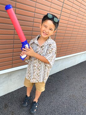 「アイテム（サンダル）」を使った、SHUNKIさん（キッズ・120cm）の夏コーディネート