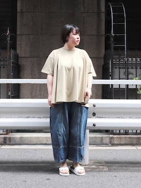 「Brocante（ブロカント）のアイテム」を使った、Domingo officeさん（レディース・154cm）の夏コーディネート