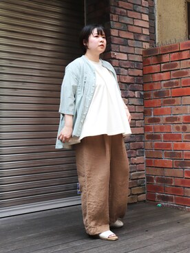 「Brocante（ブロカント）のアイテム」を使った、Domingo officeさん（レディース・154cm）の夏コーディネート