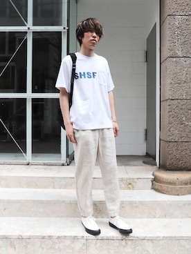 「ASAHI（アサヒ）のアイテム」を使った、Domingo officeさん（メンズ・176cm）の夏コーディネート