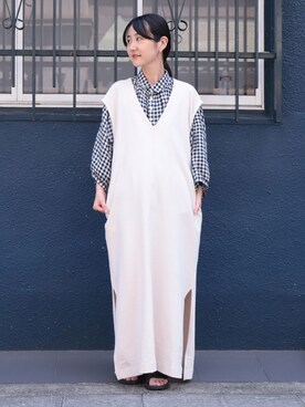 「ドミンゴ」｜「アイテム（ワンピース/ドレス）」を使った、Domingo officeさん（レディース・157cm）の夏コーディネート