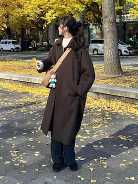 「アイテム（ステンカラーコート）」を使った、shizukü    さん（レディース・173cm・20代）の秋コーディネート