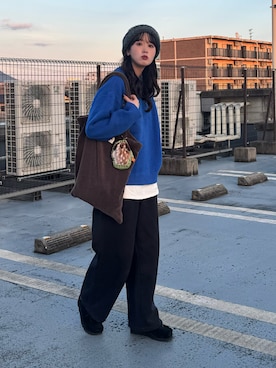 「アイテム（トートバッグ）」を使った、shizukü    さん（レディース・173cm）の秋コーディネート